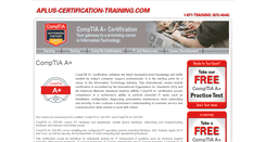 Desktop Screenshot of aplus-certification-training.com